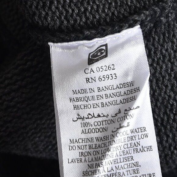 NWT Point Zero Men's Charcoal Knit Sweater Shawl Collar Cotton Large - Picture 8 of 11